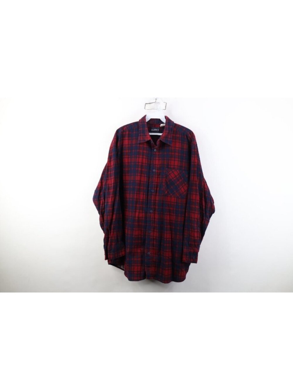 Vintage 90s Streetwear Mens XL Faded Flannel Collared Button Shirt Red Plaid
